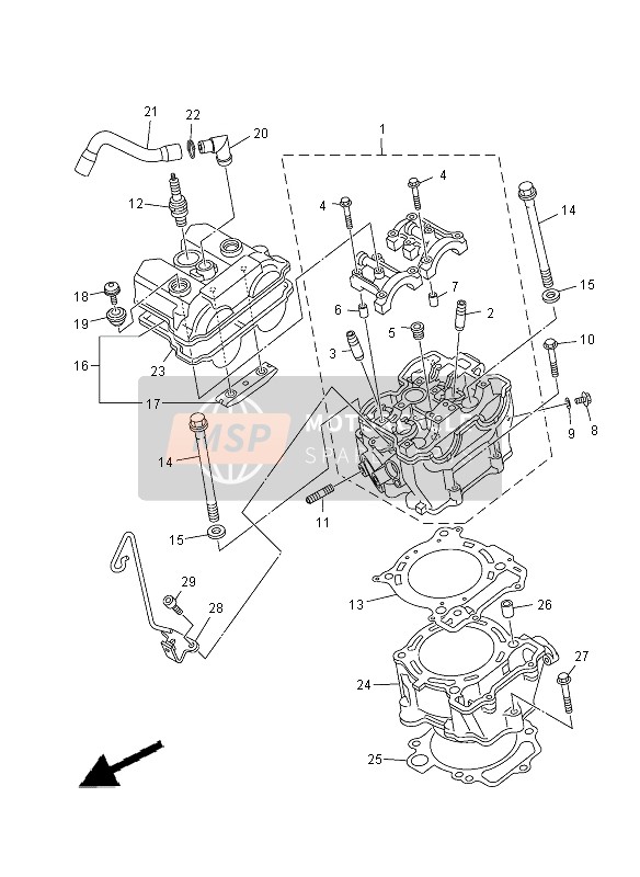 Yamaha YFZ450R SE 2012 ZYLINDER für ein 2012 Yamaha YFZ450R SE