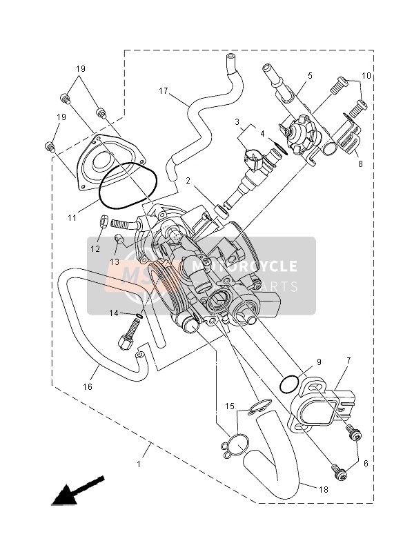 Yamaha YFZ450R SE 2012 DROSSELKLAPPE BAUGR. 1 für ein 2012 Yamaha YFZ450R SE