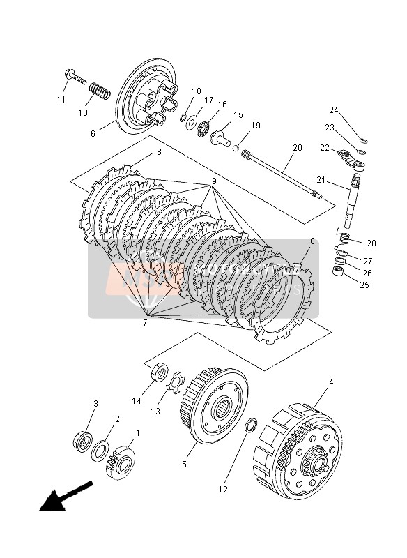 Yamaha YFZ450R SE 2012 Clutch for a 2012 Yamaha YFZ450R SE