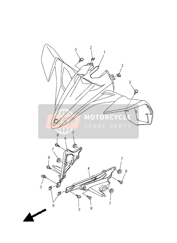 Yamaha YFZ450R SE 2012 Garde-boue avant pour un 2012 Yamaha YFZ450R SE