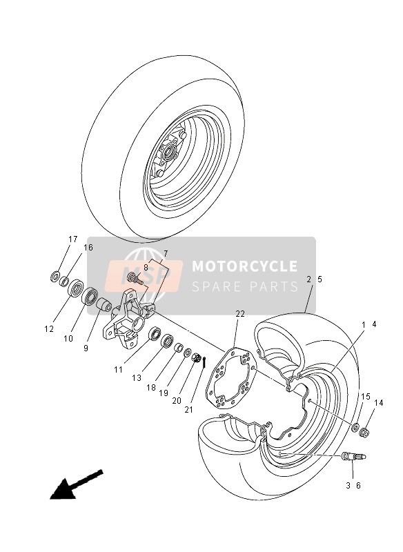 Yamaha YFZ450R SE 2012 Front Wheel for a 2012 Yamaha YFZ450R SE