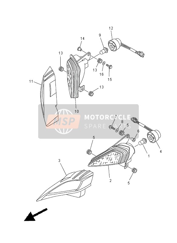 Yamaha YFZ450R SE 2012 Headlight for a 2012 Yamaha YFZ450R SE