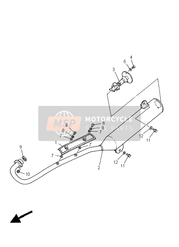 Yamaha YFM125F GRIZZLY 2x4 2013 Échappement pour un 2013 Yamaha YFM125F GRIZZLY 2x4