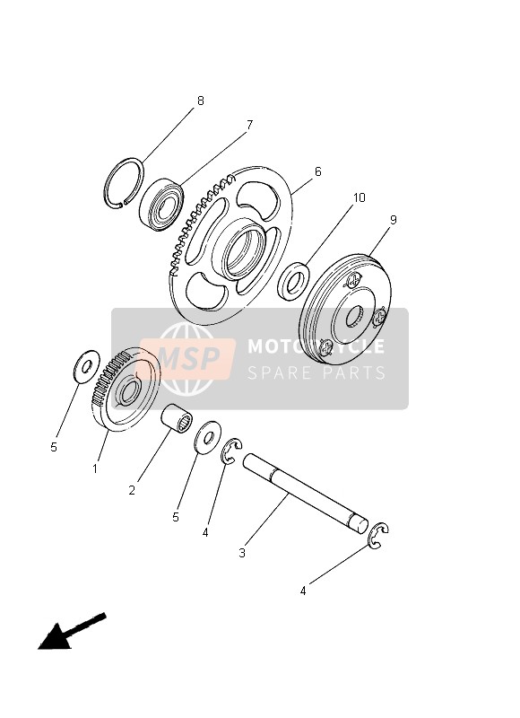 Yamaha YFM125F GRIZZLY 2x4 2013 Entrée Embrayage pour un 2013 Yamaha YFM125F GRIZZLY 2x4