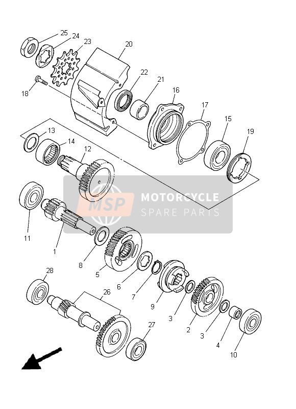 Yamaha YFM125F GRIZZLY 2x4 2013 Transmission pour un 2013 Yamaha YFM125F GRIZZLY 2x4