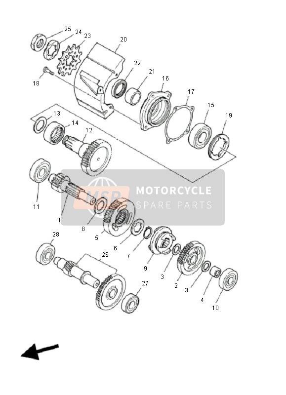 Yamaha YFM125 BREEZE 2002 Transmission for a 2002 Yamaha YFM125 BREEZE