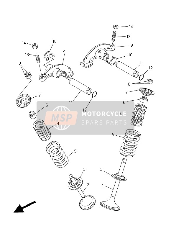 Yamaha YFM350 2013 Soupape pour un 2013 Yamaha YFM350