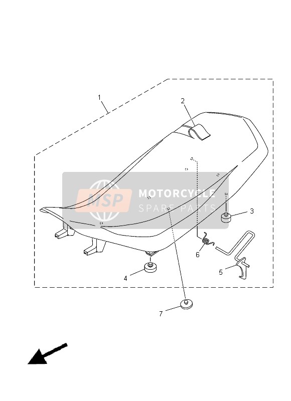 Yamaha YFM350 2013 Asiento para un 2013 Yamaha YFM350