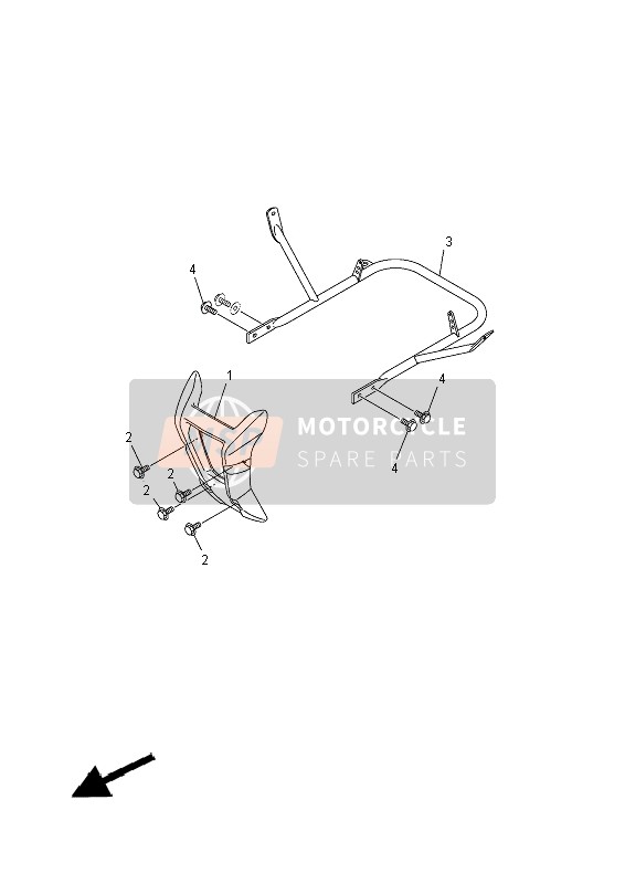 Yamaha YFM350 2013 Guard for a 2013 Yamaha YFM350