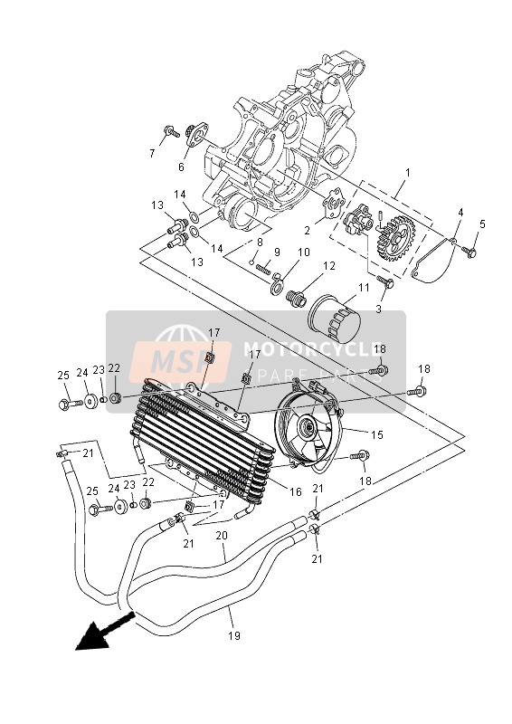 Yamaha YFM350FWA GRIZZLY 4x4 2013 Oil Pump for a 2013 Yamaha YFM350FWA GRIZZLY 4x4