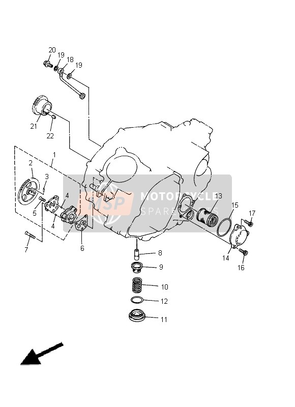 Yamaha YFM350R RAPTOR 2013 Oil Pump for a 2013 Yamaha YFM350R RAPTOR