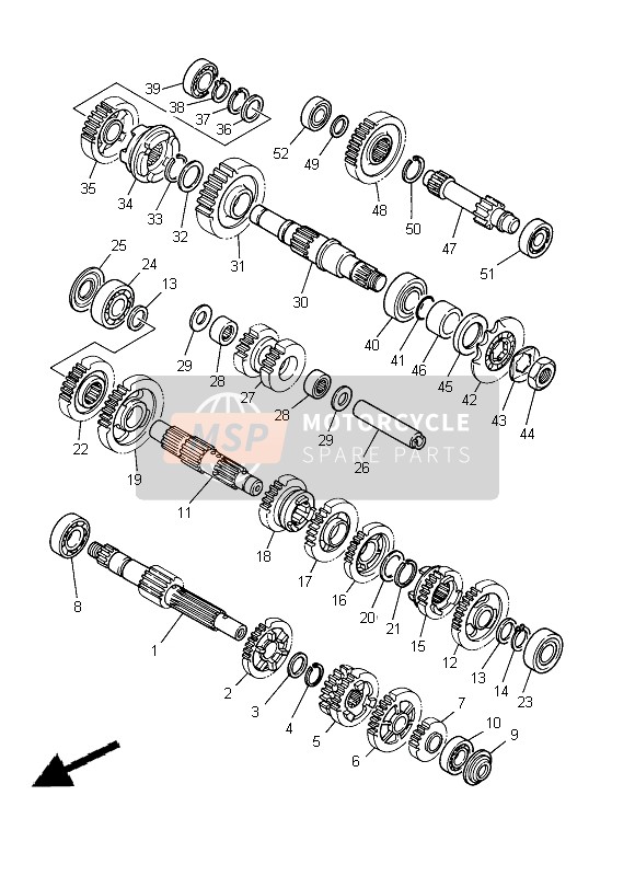 Yamaha YFM350R RAPTOR 2013 Transmission for a 2013 Yamaha YFM350R RAPTOR