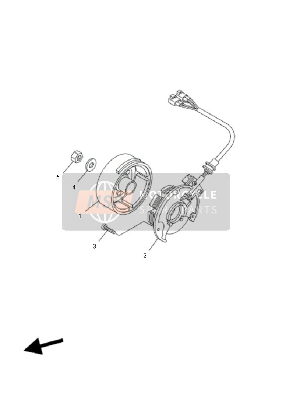 Yamaha YFM125 BREEZE 2002 Generator for a 2002 Yamaha YFM125 BREEZE