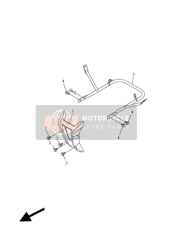 Yamaha YFM350R RAPTOR 2013 Guard for a 2013 Yamaha YFM350R RAPTOR