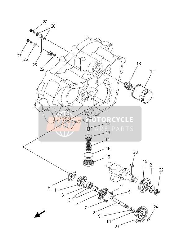 Yamaha YFM450FGPD GRIZZLY 4x4 2013 Oil Pump for a 2013 Yamaha YFM450FGPD GRIZZLY 4x4