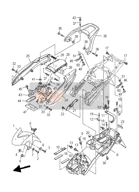 5PS2163A0000, Cache 1,  PARE-BOUE A, Yamaha, 0