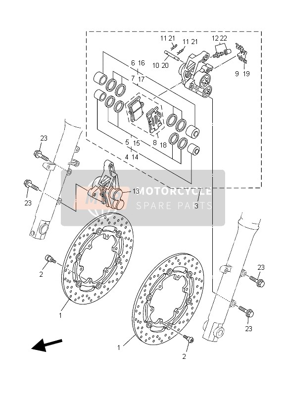 4SV258020000, Piston Assy,  Caliper, Yamaha, 2