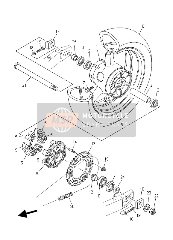 5MT253981000, Balancer, Wheel, Yamaha, 0