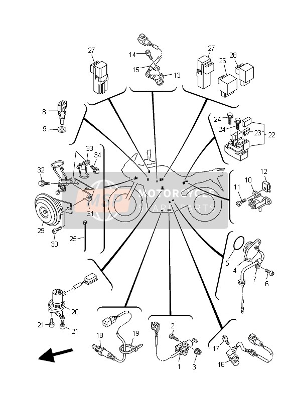 2B02317F0000, Support 2, Yamaha, 1