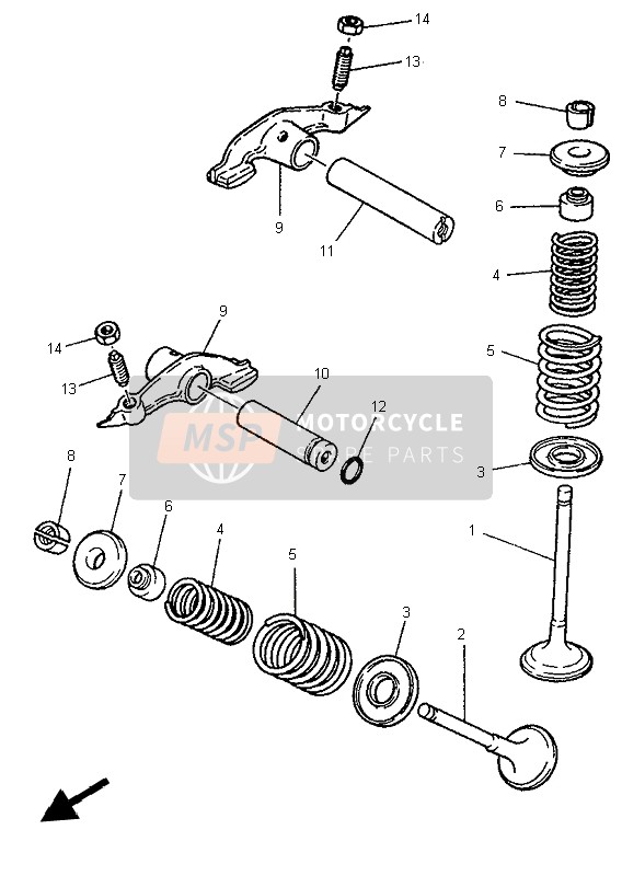 4G0121160100, Sitz, Ventilfeder, Yamaha, 0