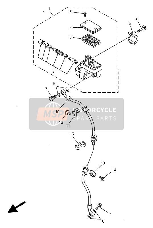 3TB258700000, Master Cylinder Sub Assy, Yamaha, 0