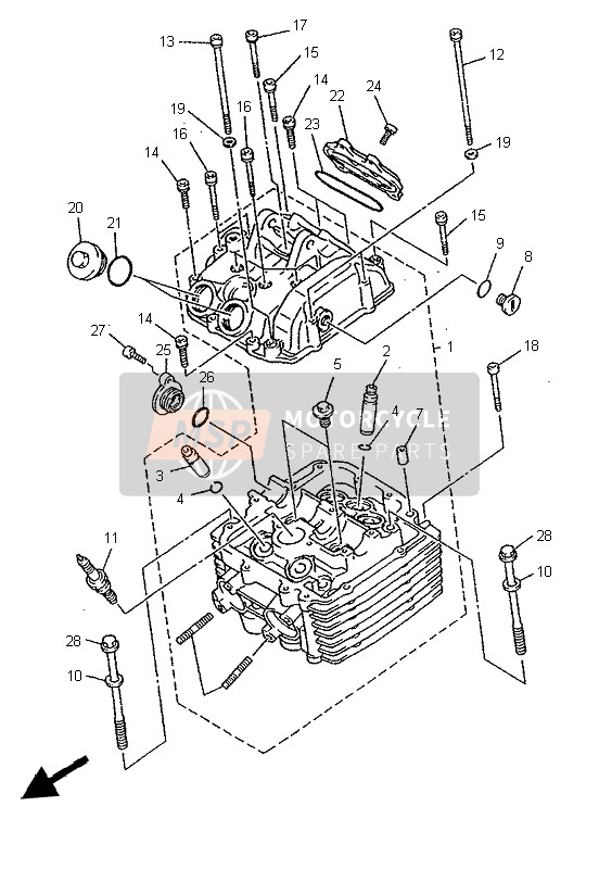 5KM111331000, Guide, Intake Valve, Yamaha, 2