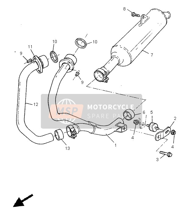 3YF146130100, Dichtung, Auspuffrohr, Yamaha, 2