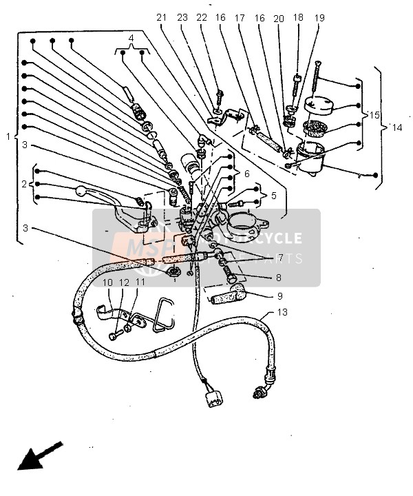 Yamaha SZR660 1997 Front Master Cylinder for a 1997 Yamaha SZR660