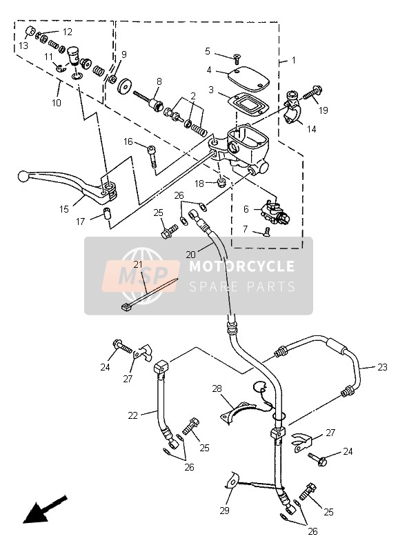 4TX258520100, Cap, Reservoir, Yamaha, 0