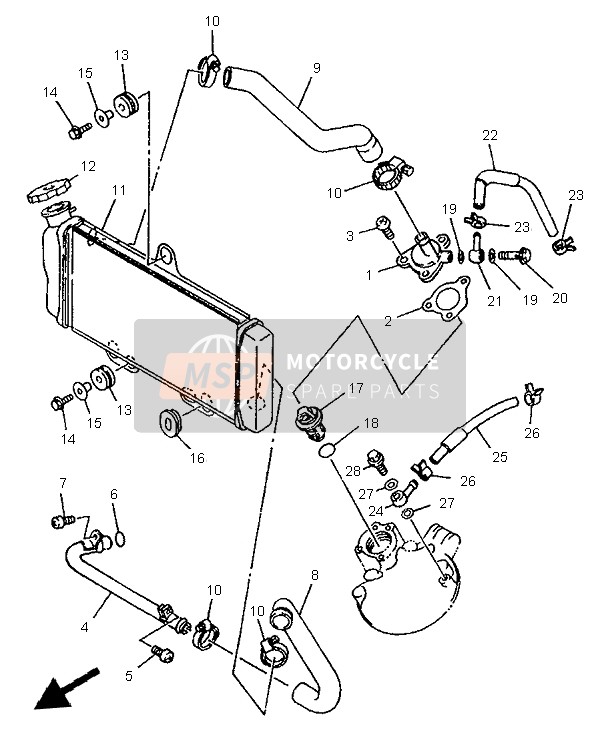 958170602000, Boulon,  A Collerette, Yamaha, 2