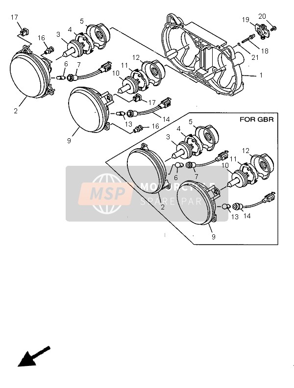 5VLH43141000, Bulb, Headlight HS1 12V 35/35W, Yamaha, 0