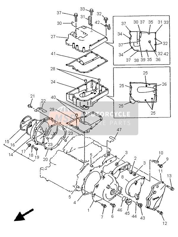 4NX154620100, Joint,  Couvercle De, Yamaha, 3