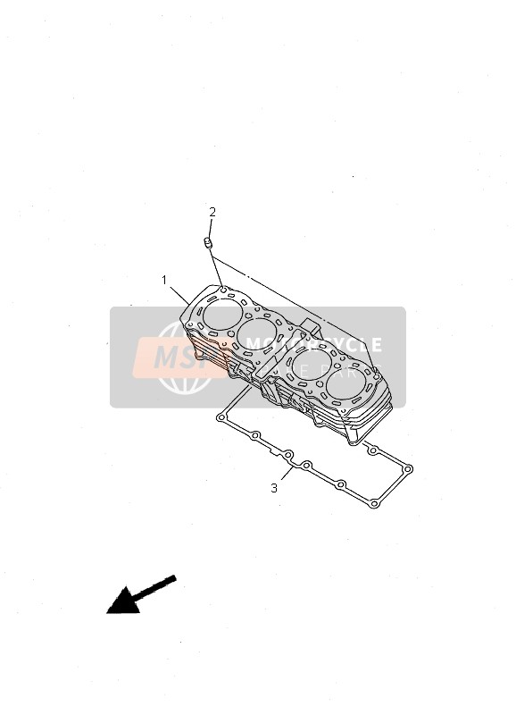 5DM113510000, Dichtung, Zylinder, Yamaha, 1