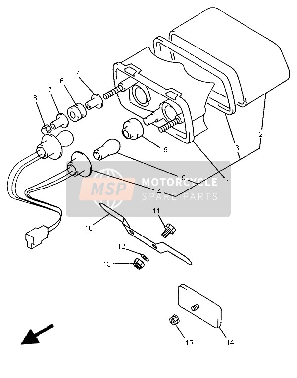 3YF847510100, Bracket, License, Yamaha, 0