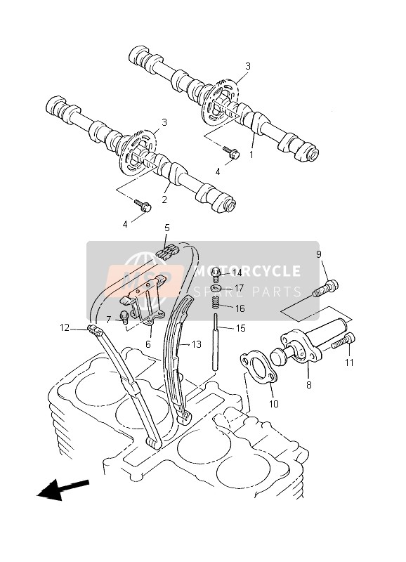 5EA122410100, Guide, Stopper 2, Yamaha, 2