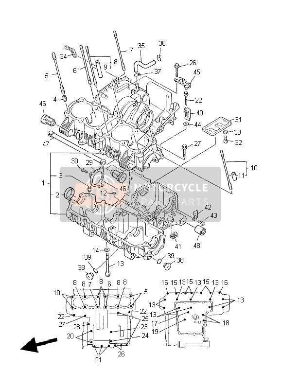 958140605000, Bolt, Flange, Yamaha, 4