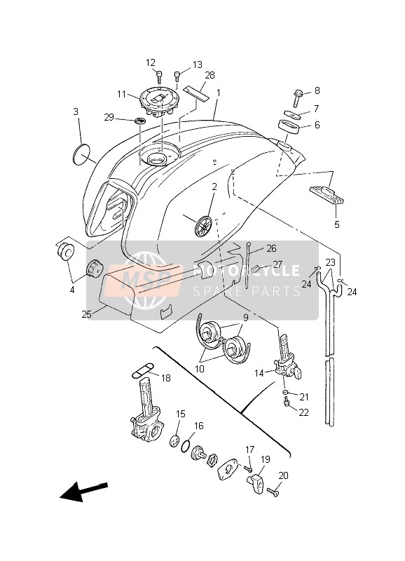 2GH241840000, Gommino Serbatoio      FZR1000, Yamaha, 4