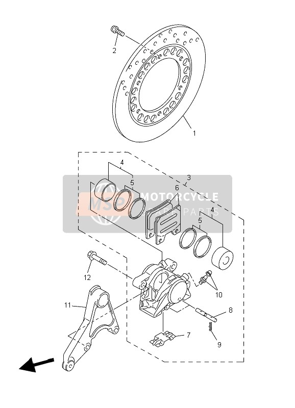 5LV259190000, Support,  Plaquette, Yamaha, 0