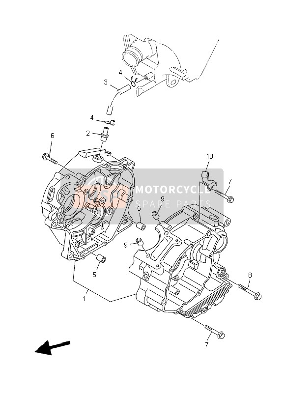 Yamaha XT125R 2006 Crankcase for a 2006 Yamaha XT125R