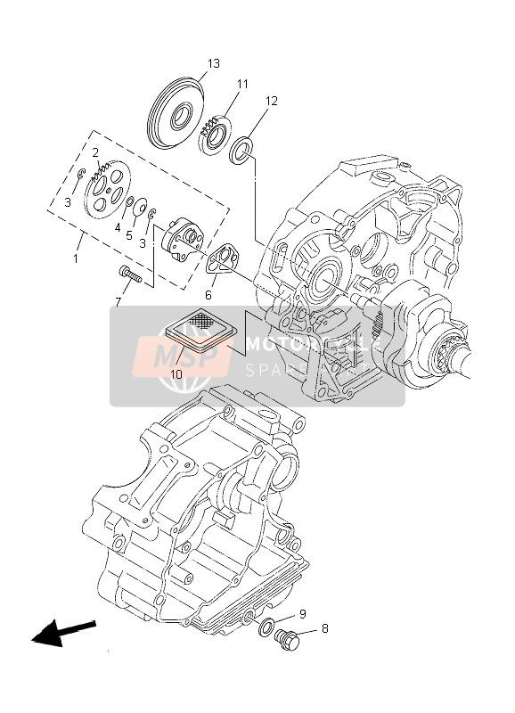 Yamaha XT125X 2006 Oliepomp voor een 2006 Yamaha XT125X