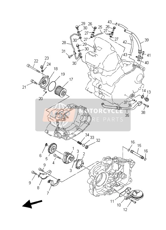 5LP133000000, Oil Pump Assy, Yamaha, 2