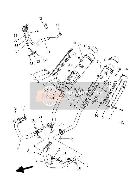 Yamaha XT660R 2006 Exhaust for a 2006 Yamaha XT660R