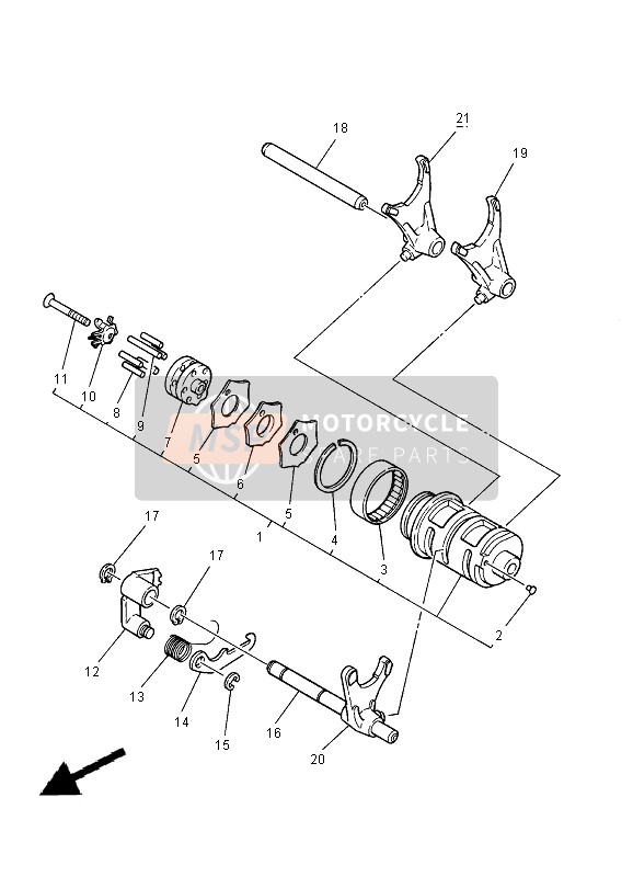 4DN185310000, Barre 1,  Guide De Fo, Yamaha, 0