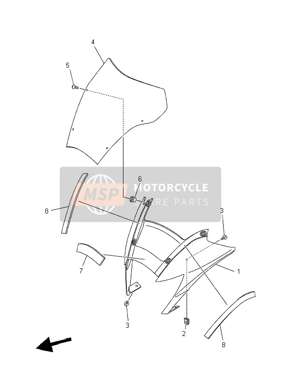 5VK2837K0000, Damper 6, Yamaha, 1