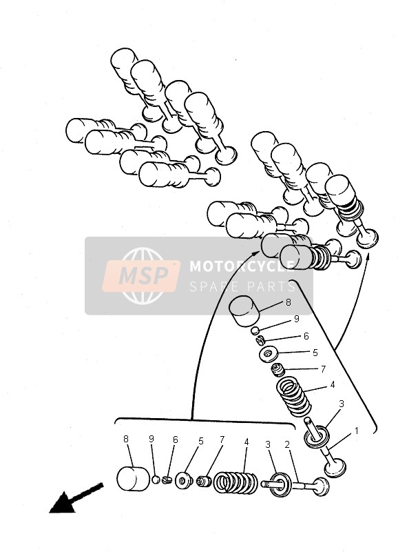 1WG121160000, Siege,  Ressort De So, Yamaha, 0