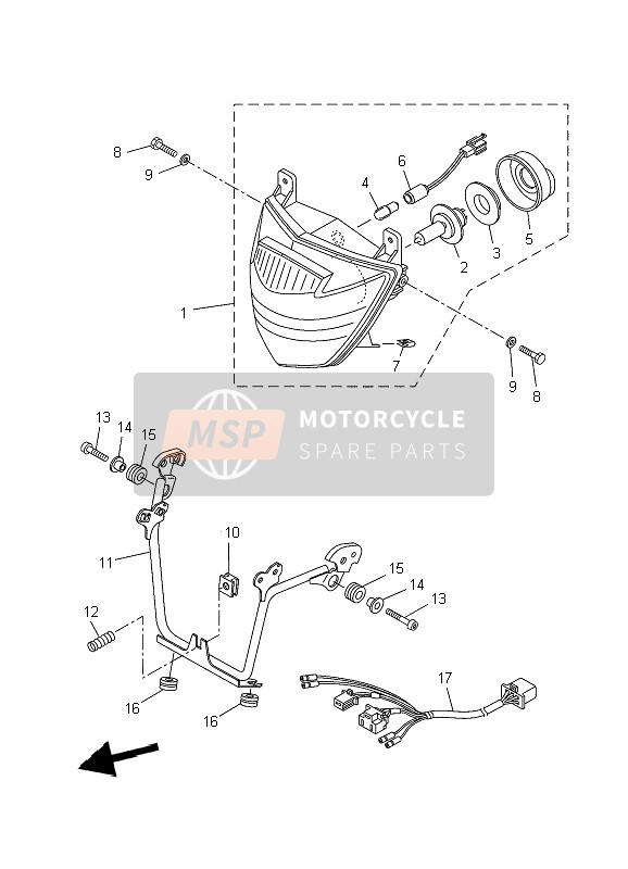 Yamaha XT660X 2006 Faro para un 2006 Yamaha XT660X