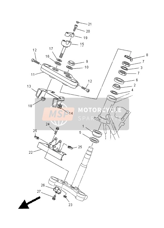 5JX233890000, Guide De Cable, Yamaha, 0