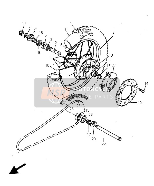 Roue arrière