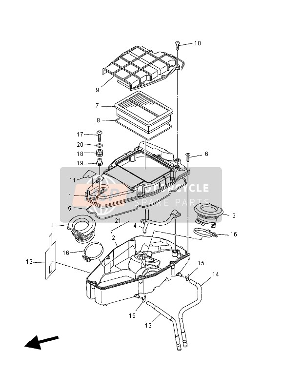 1D7144610100, Element, Air Cleaner 2, Yamaha, 0