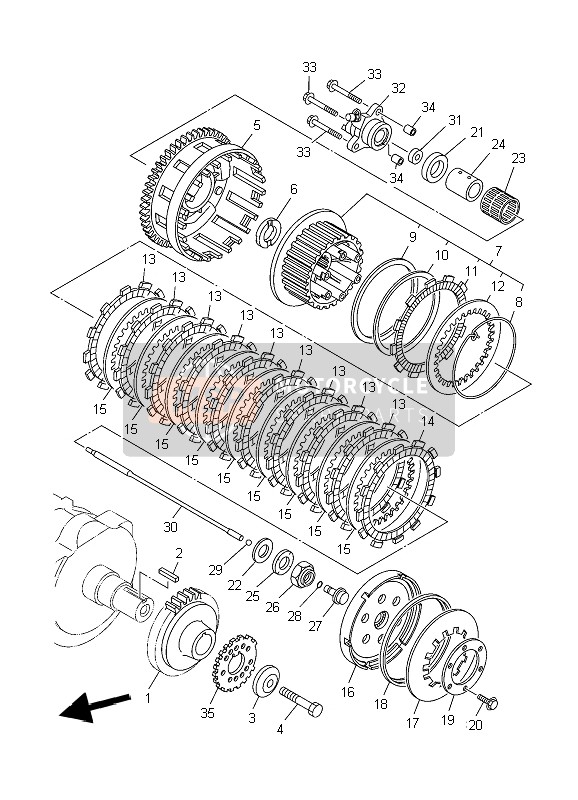 341163211300, Disco Frizione FJR1300-XJR1300, Yamaha, 1